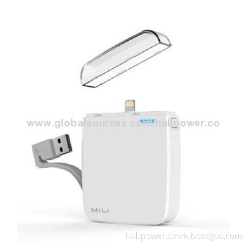 2,200mAh Lightning Connector Battery Charger, Kickstand Design, Stylish and Compact